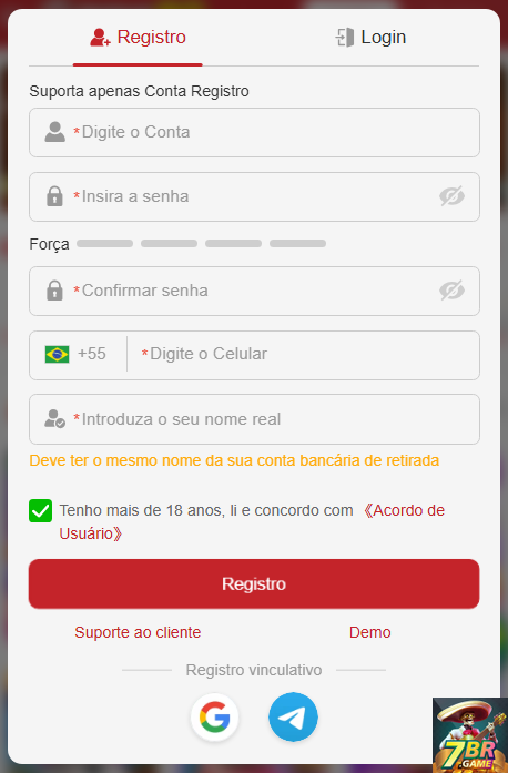 Experiência de Jogos 7brgame.com